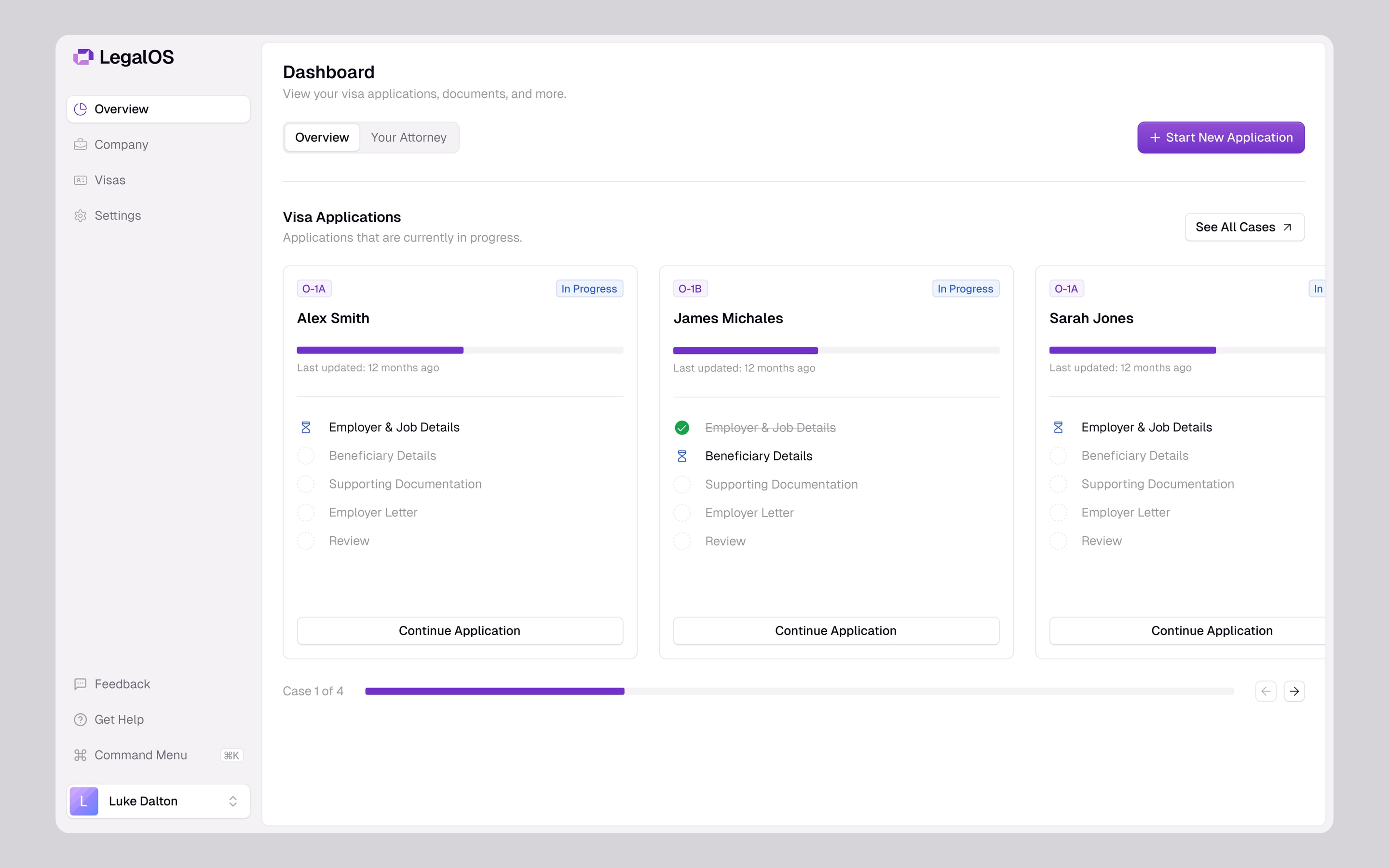 LegalOS product screenshot